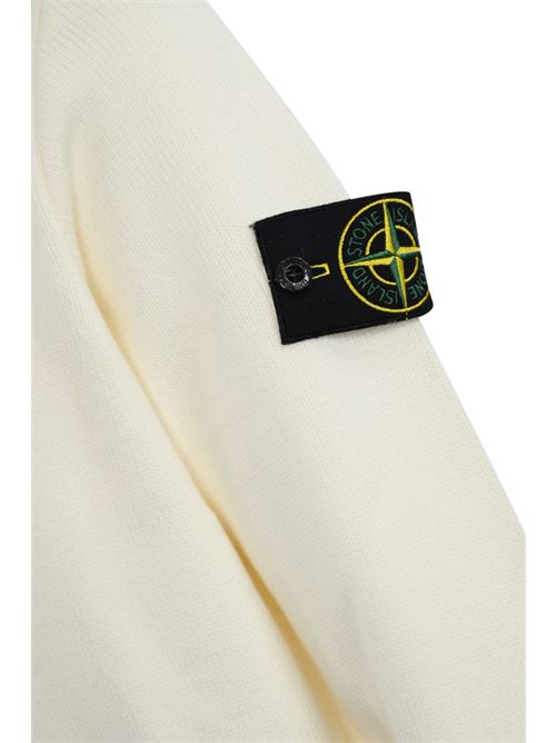 Magione girocollo in cotone bianco STONE ISLAND | 8115506A2V0099